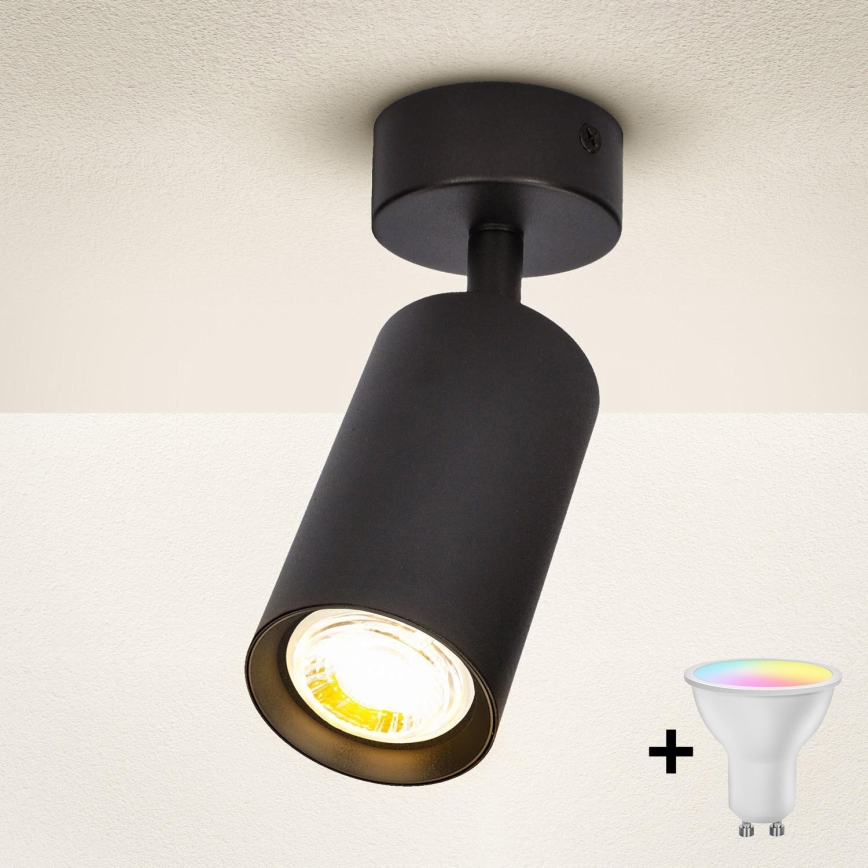 Brilagi - Foco LED RGBW empotrable regulable SELE 1xGU10/6,5W/230V 2700-6500K negro