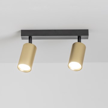 Brilagi - Foco LED RGBW empotrable regulable SELE GOLDEN 2xGU10/6,5W/230V 2700-6500K negro/dorado