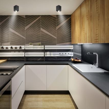 Brilagi - Foco empotrable LED RGBW regulable MIA 1xGU10/30W/230V 2700-6500K Wi-Fi 100x80 mm negro