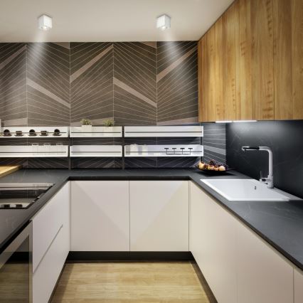 Brilagi - Foco LED RGBW regulable MIA 1xGU10/30W/230V 2700-6500K Wi-Fi 84x80 mm blanco