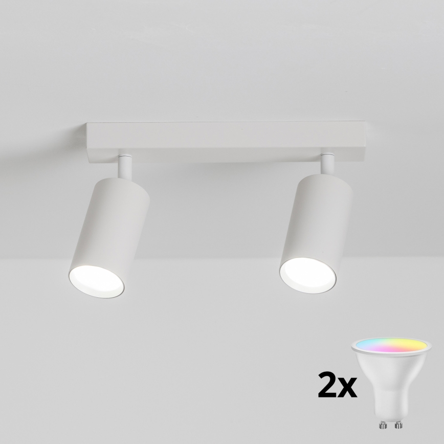 Brilagi - Foco LED RGBW regulable SELE 2xGU10/6,5W/230V 2700-6500K blanco