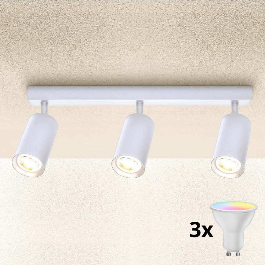 Brilagi - Foco LED RGBW regulable SELE 3xGU10/6,5W/230V 2700-6500K blanco