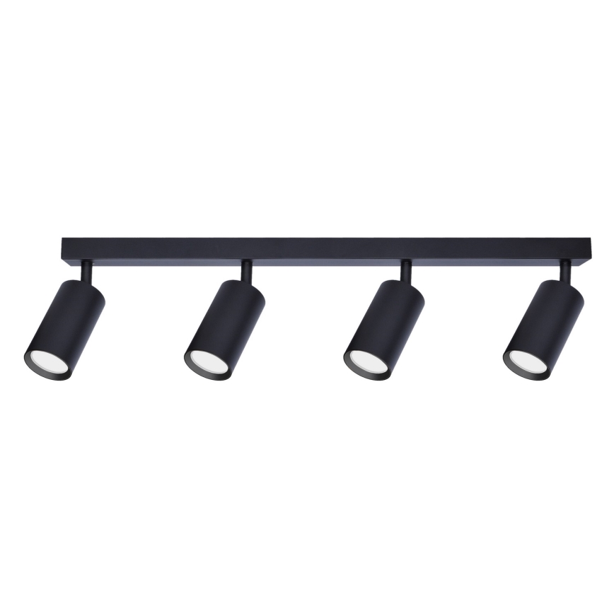 Brilagi - Luminaria spot LED RGBW regulable SELE 4xGU10/4,8W/230V 3000K negra + mando a distancia