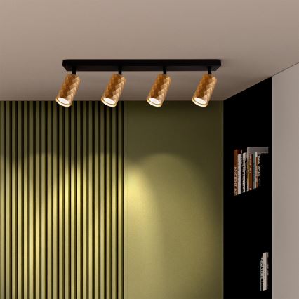 Brilagi - Foco empotrable LED RGBW regulable SELE DIAMANT 4xGU10/6,5W/230V 2700-6500K Wi-Fi dorado