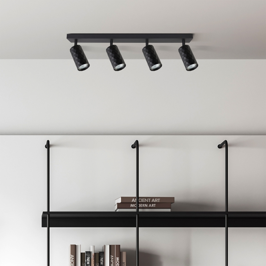 Brilagi - Foco empotrable LED RGBW regulable SELE DIAMANT 4xGU10/6,5W/230V 2700-6500K Wi-Fi negro