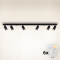 Brilagi - Foco LED RGBW regulable SELE DIAMANT 6xGU10/6,5W/230V 2700-6500K Wi-Fi negro