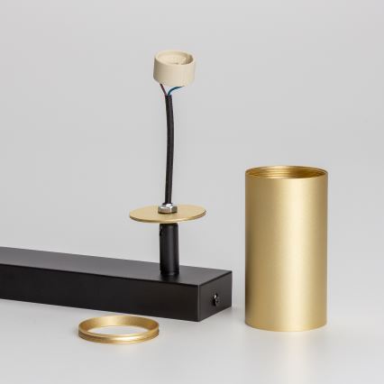 Brilagi - Foco LED RGBW regulable SELE GOLDEN 2xGU10/4,8W/230V 3000K negro/dorado + mando a distancia