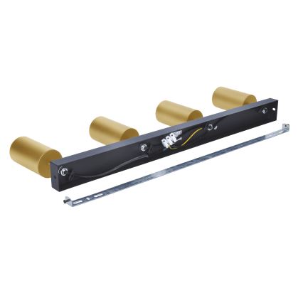 Brilagi - Foco empotrable LED RGBW regulable SELE GOLDEN 4xGU10/6W/230V 3000K negro/dorado + control remoto