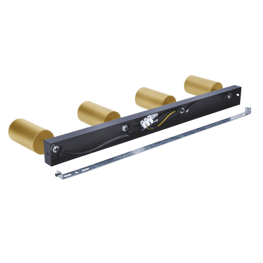 Brilagi - Foco empotrable LED RGBW regulable SELE GOLDEN 4xGU10/6W/230V 3000K negro/dorado + control remoto