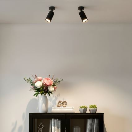 Brilagi - Foco LED RGBW regulable SELE MODERN 1x GU10/4,8W/230V 3000K negro + mando a distancia