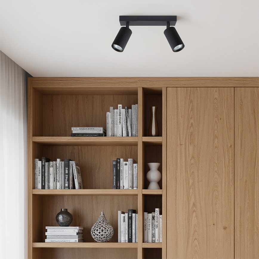 Brilagi - Foco LED RGBW regulable SELE MODERN 2xGU10/4,8W/230V 3000K negro + mando a distancia