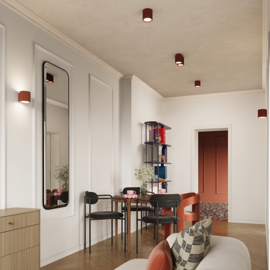 Brilagi - Foco LED SFERA 1xGU10/10W/230V Ø 10 cm rojo