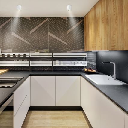 Brilagi - Foco MIA 1x GU10/30W/230V, 84x80 mm, plateado, IP54