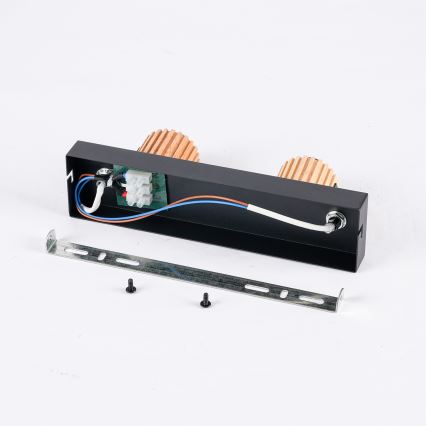 Brilagi - Foco ODENSE 2xE14/10W/230V madera de caucho/negro