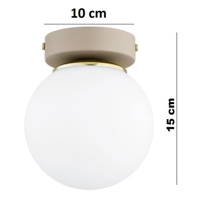 Brilagi - Foco orientable 1xE27/60W/230V beige/dorado