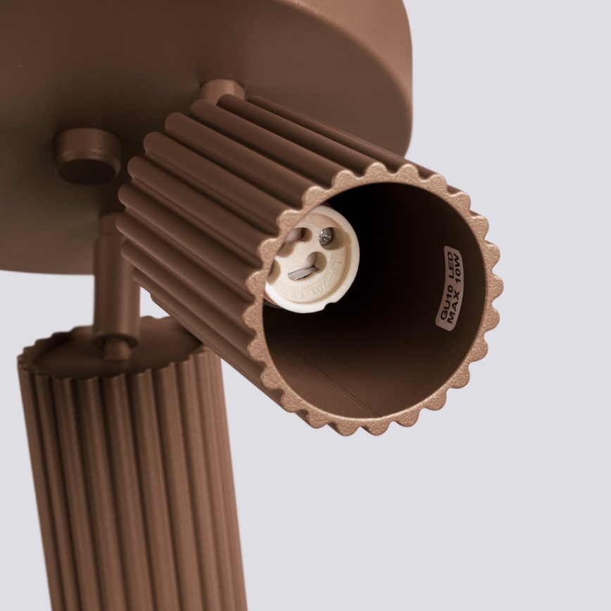 Brilagi - Foco orientable CRESTO 3xGU10/10W/230V marrón