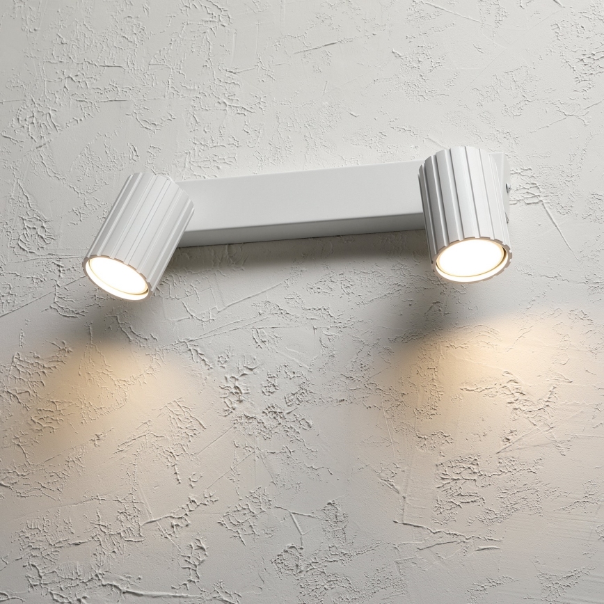 Brilagi - Foco orientable CRISPINA 2x GU10/10W/230V blanco