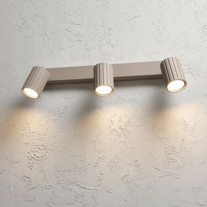 Brilagi - Foco orientable CRISPINA 3x GU10/10W/230V beige