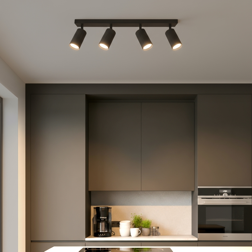 Brilagi - Foco orientable SELE MODERN 4xGU10/30W/230V negro