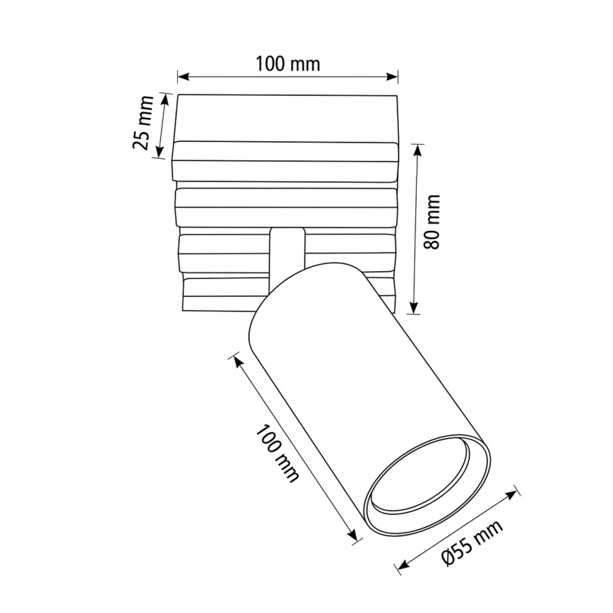 Brilagi - Foco orientable SELE WOOD 1xGU10/30W/230V blanco/madera