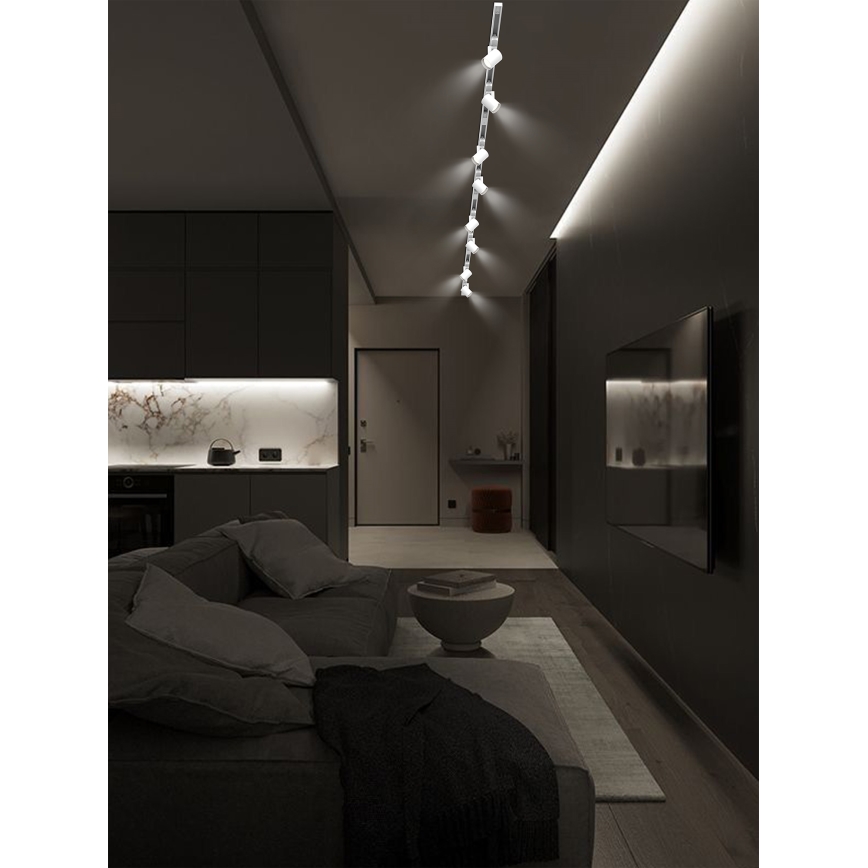 Brilagi - Foco para sistema de riel HUSKY 8xGU10/10W/230V blanco