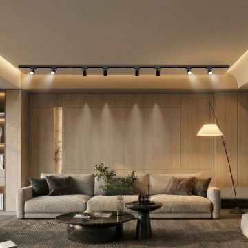 Brilagi - Foco para sistema de riel HUSKY 8xGU10/10W/230V negro