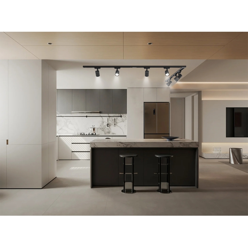 Brilagi - Foco para sistema de riel HUSKY 8xGU10/10W/230V negro