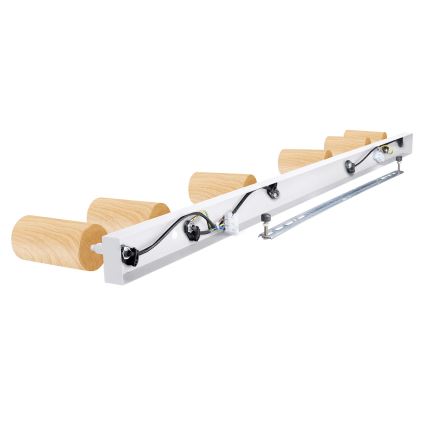 Brilagi - Foco SELE 6xGU10/30W/230V blanco/decoración de roble