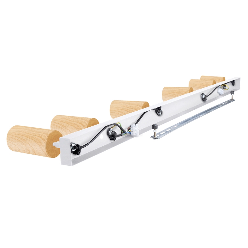 Brilagi - Foco SELE 6xGU10/30W/230V blanco/decoración de roble