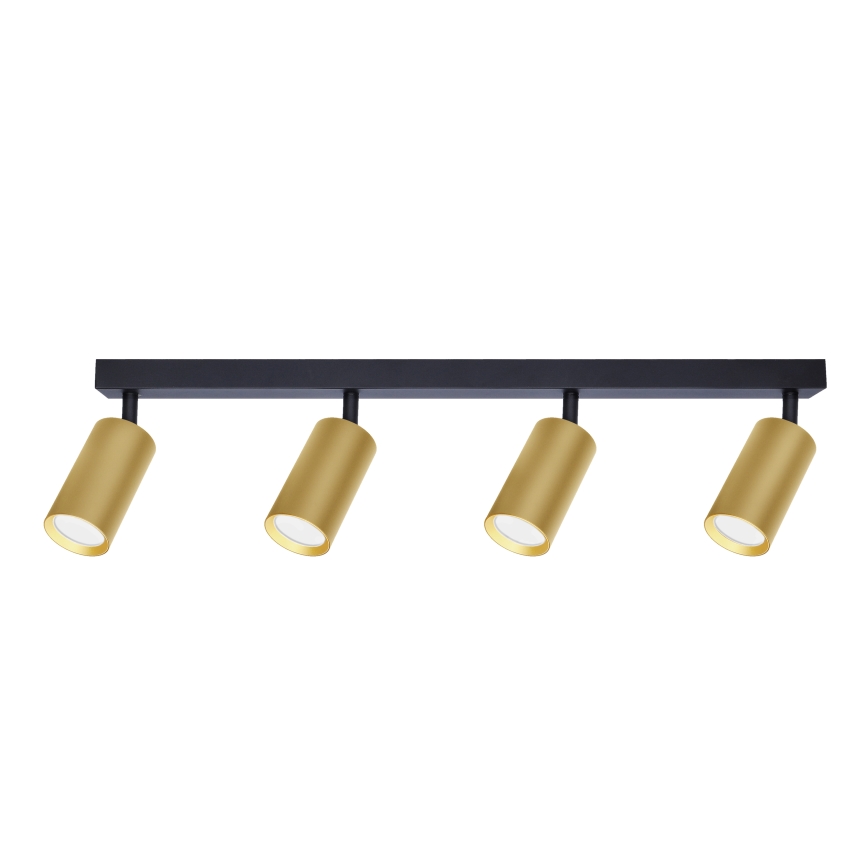 Brilagi - Foco SELE GOLDEN 4xGU10/30W/230V negro/dorado