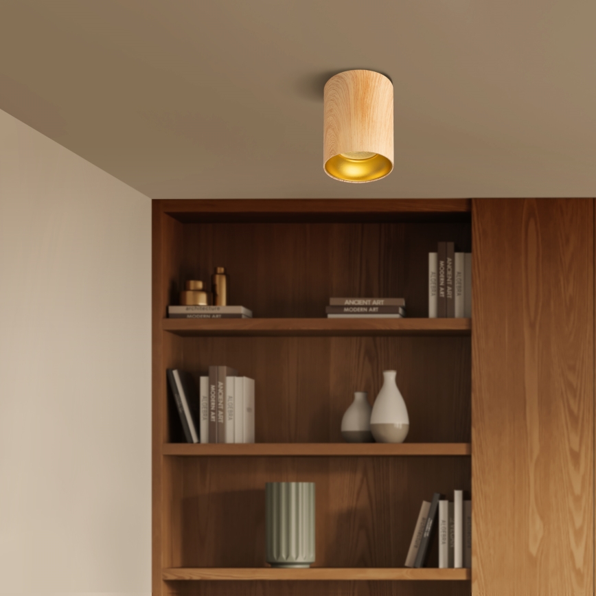 Brilagi - Foco TRINE 1xGU10/30W/230V decoración de roble