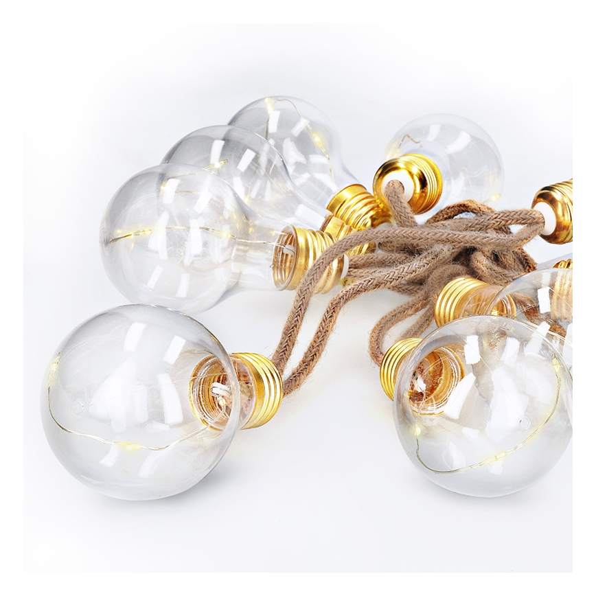 Brilagi - Guirnalda decorativa LED 10xLED/3xAA 1,8 m blanco cálido