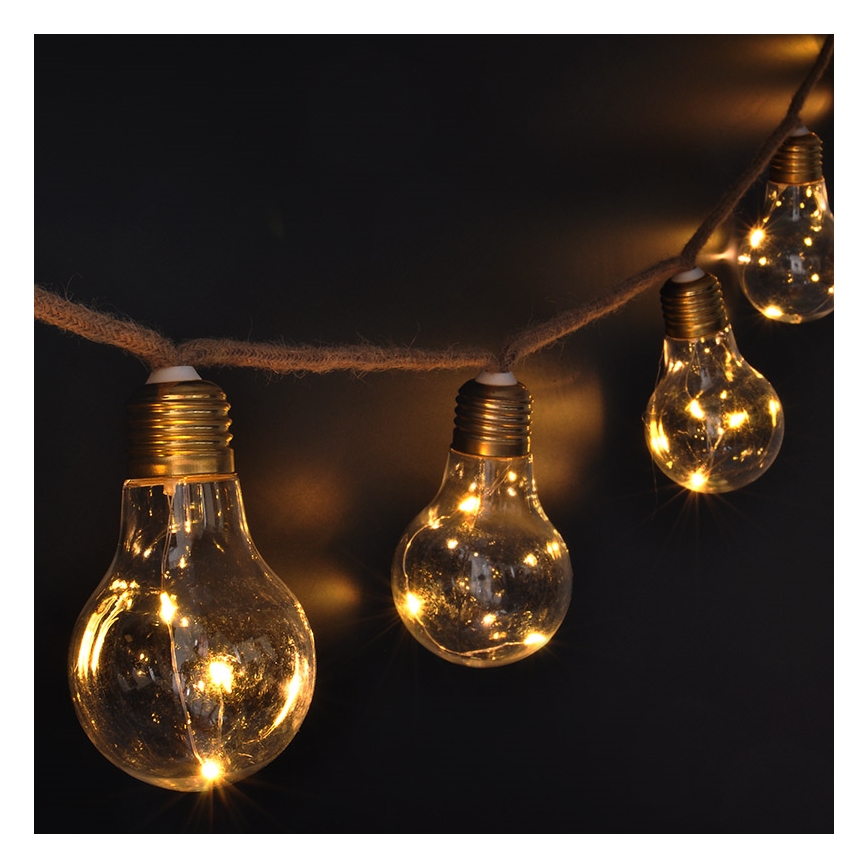 Brilagi - Guirnalda decorativa LED 10xLED/3xAA 1,8 m blanco cálido