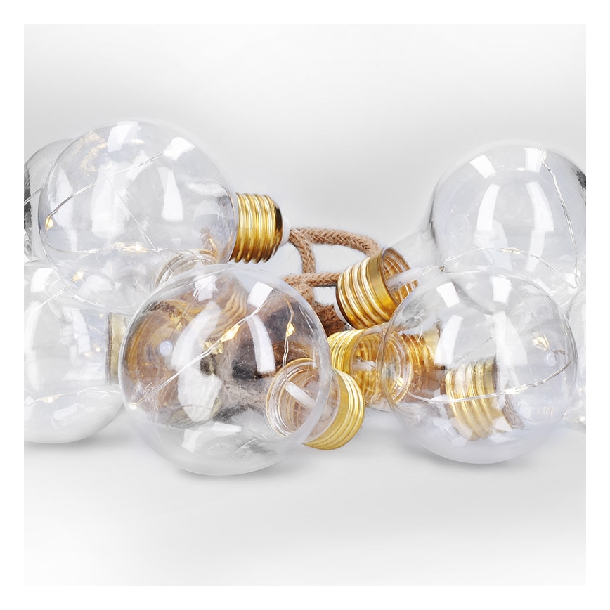 Brilagi - Guirnalda decorativa LED 10xLED/3xAA 1,8 m blanco cálido