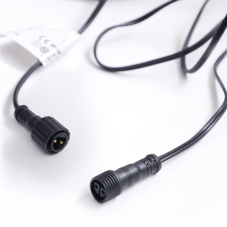 Brilagi - Guirnalda decorativa LED de exterior GIRLANDA 25xE12/0,6W/230V 20m negra IP44 blanco cálido + mando a distancia