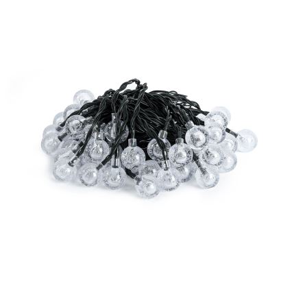 Brilagi - Cadena decorativa solar LED BUBBLE 50 LED/8 funciones 7 m IP65 blanco cálido 600 mAh