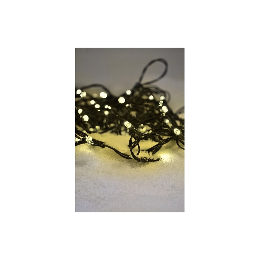 Brilagi - Guirnalda LED exterior, 100 LEDs / 8 funciones, 13 m, IP44, blanco cálido