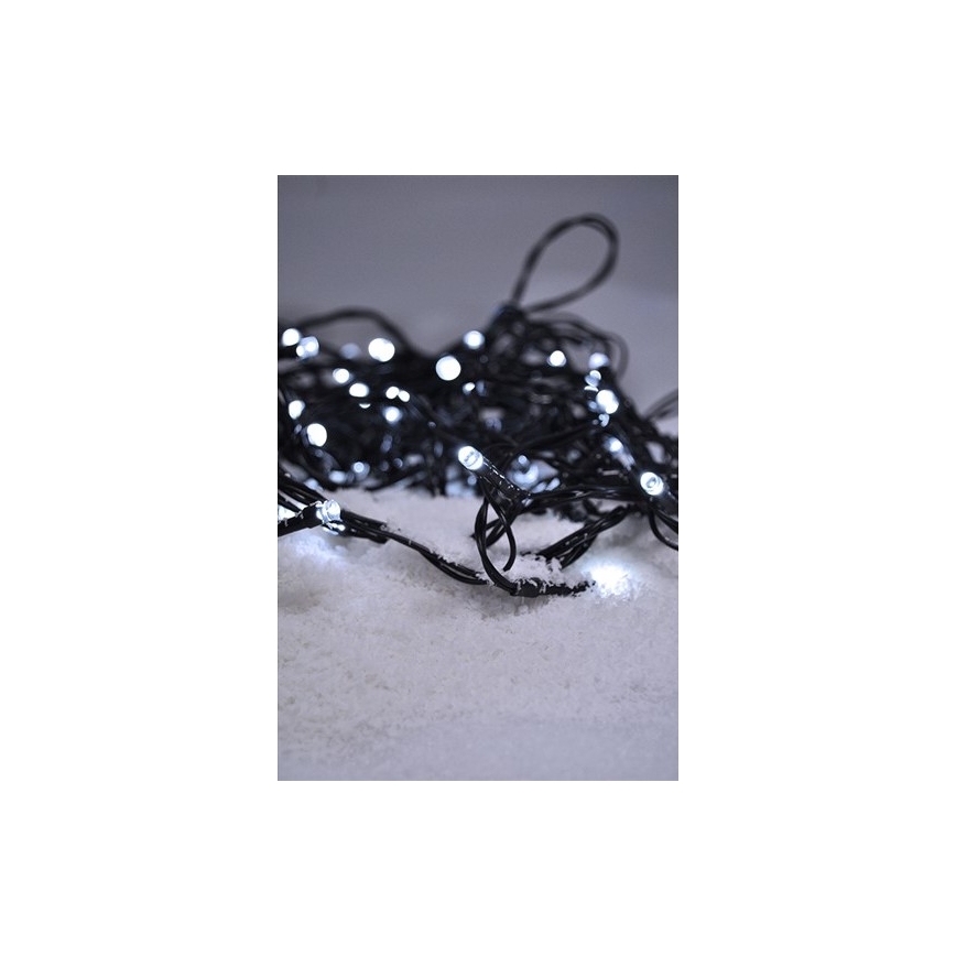 Brilagi - Guirnalda LED exterior 150 LEDs/8 funciones 18 m IP44 blanco frío