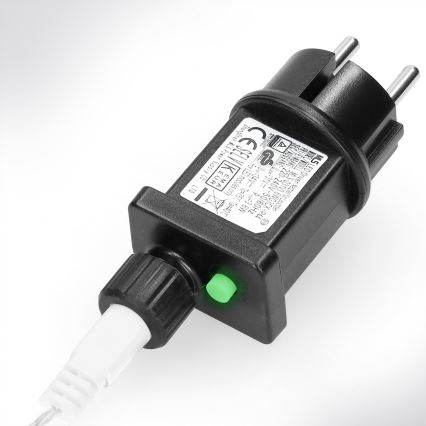 Brilagi - Guirnalda LED para exterior, 200 LEDs, 8 funciones, 13 m, IP44, blanco cálido, estilo carámbano