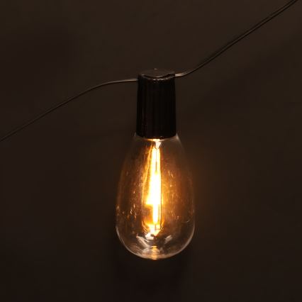 Brilagi - Guirnalda navideña LED de exterior 10xLED/3xAA 3,2 m IP44 blanco cálido