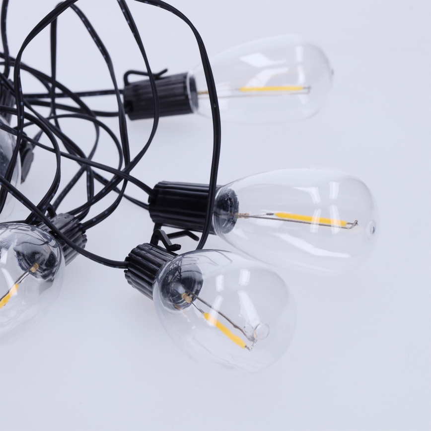 Brilagi - Guirnalda navideña LED de exterior 10xLED/3xAA 3,2 m IP44 blanco cálido