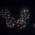 Brilagi - Guirnalda navideña LED para exterior 150xLED 5m IP44 luz blanca fría efecto fuegos artificiales