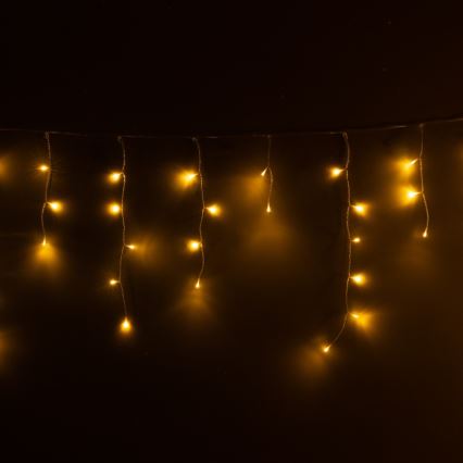 Brilagi - Cadena LED navideña para exterior 200xLED/8 funciones 13m IP44 blanco cálido efecto carámbano