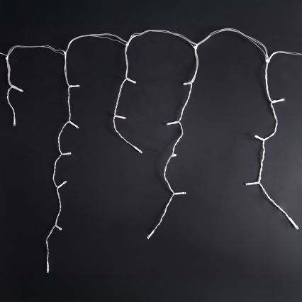 Brilagi - Guirnalda de Navidad LED para exterior 200xLED/8 funciones 13m IP44, blanco frío, efecto carámbano