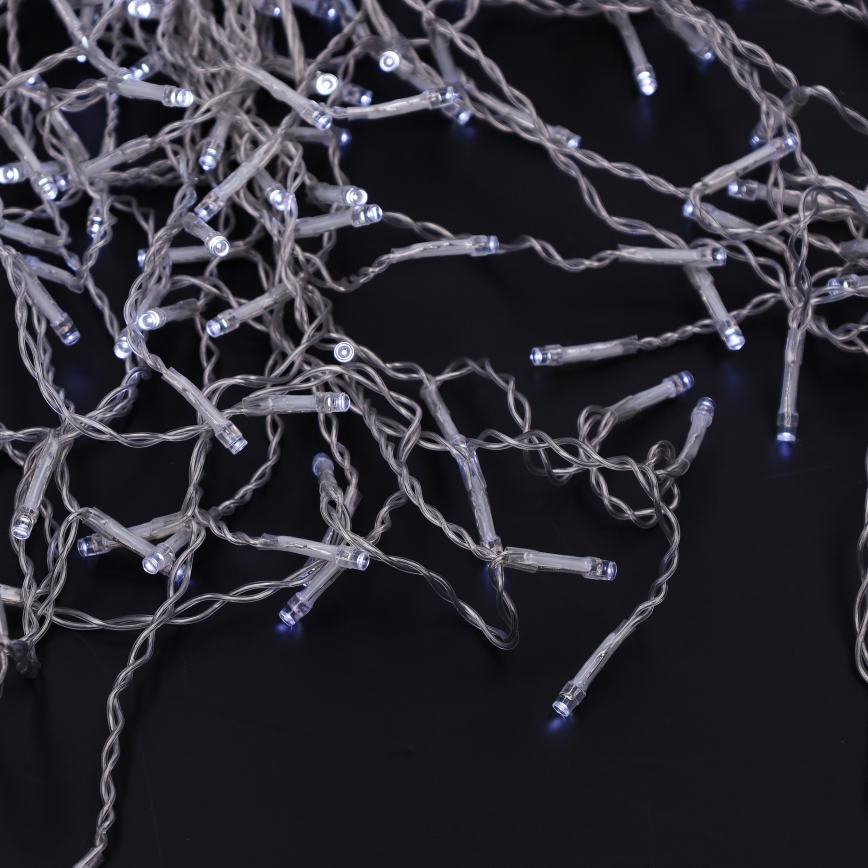 Brilagi - Guirnalda de Navidad LED para exterior 200xLED/8 funciones 13m IP44, blanco frío, efecto carámbano