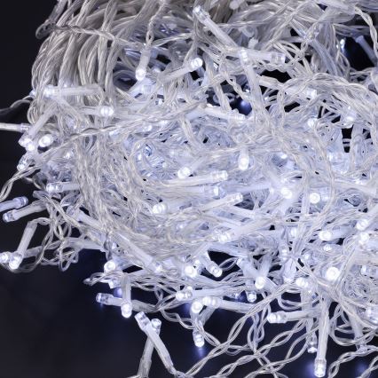 Brilagi - Guirnalda de Navidad LED para exterior 200xLED/8 funciones 13m IP44, blanco frío, efecto carámbano