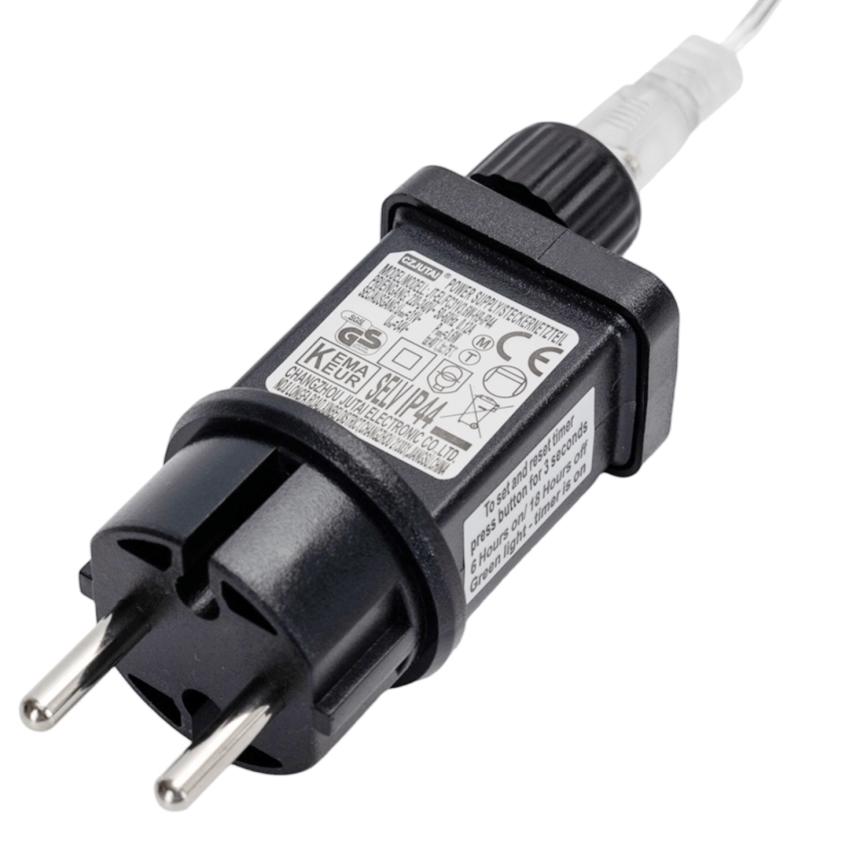 Brilagi - Guirnalda navideña LED para exterior 200xLED/8 funciones 13x0,6m IP44 blanco cálido