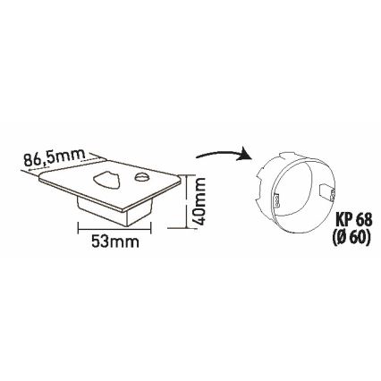Brilagi - LED Luz de escaleras con sensor de movimiento JACK LED/1,5W/230V 3000K/4000K/6500K negro