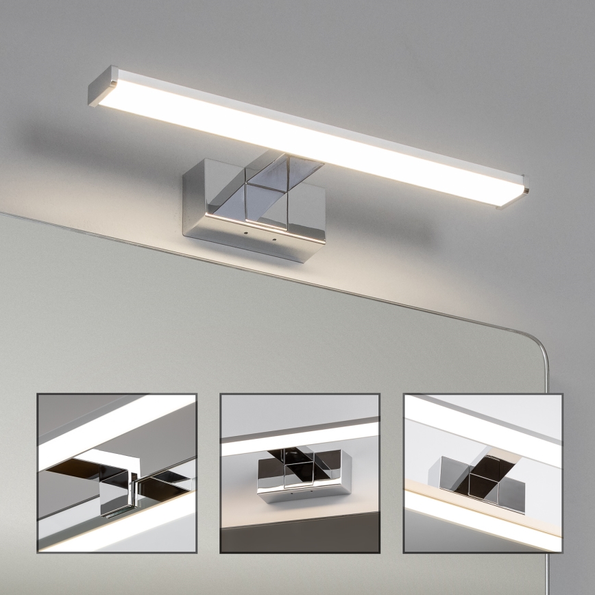 Brilagi - Iluminación LED 3 en 1 para espejo de baño VESTRA LED/8W/230V 40 cm IP44 cromo brillante
