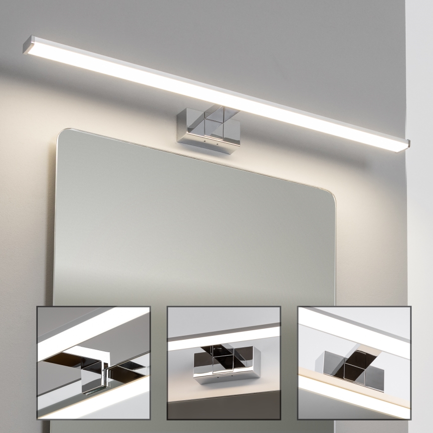 Brilagi - Iluminación LED para espejo de baño 3 en 1 VESTRA LED/15W/230V 80 cm IP44 cromo brillante